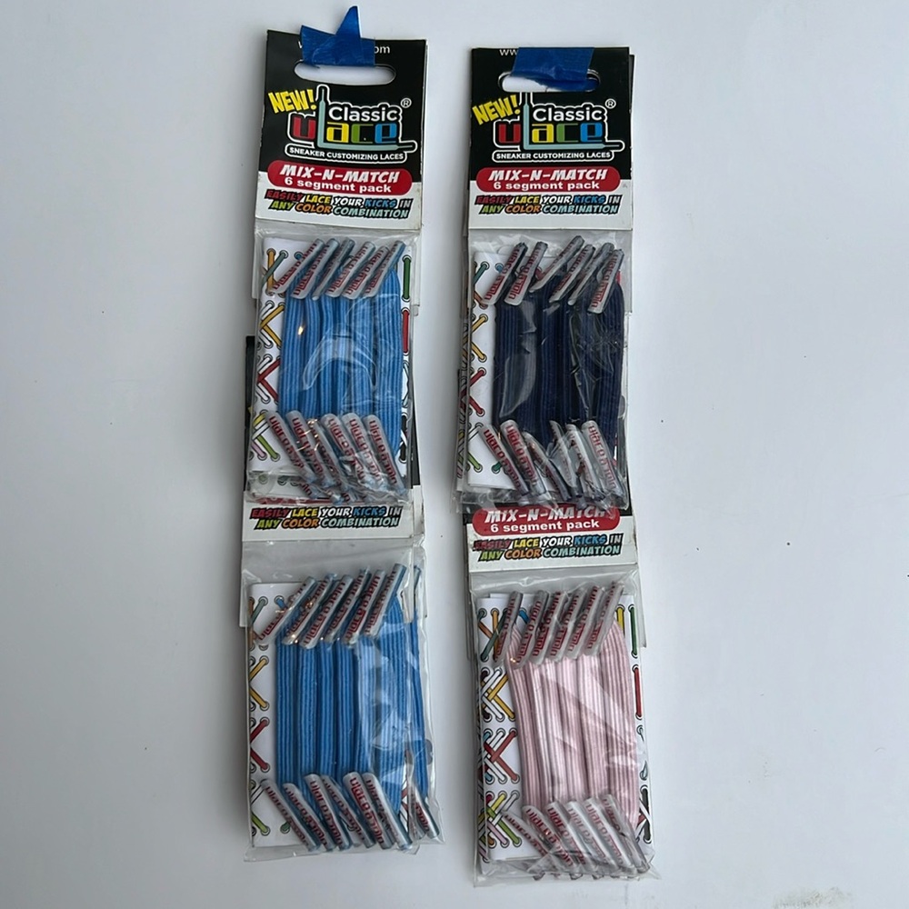 8 packs ULace - 4 colors - Easy tie shoes